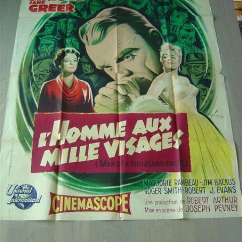 'L'homme aux mille visages' (Man of thousans faces-James Cagney) 120-160 (French)